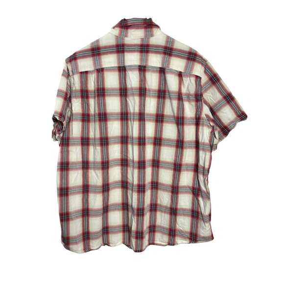 Carhartt Mens Loose Fit Plaid Cotton Button Down Collared Short Sleeve 2XL - Picture 4 of 9